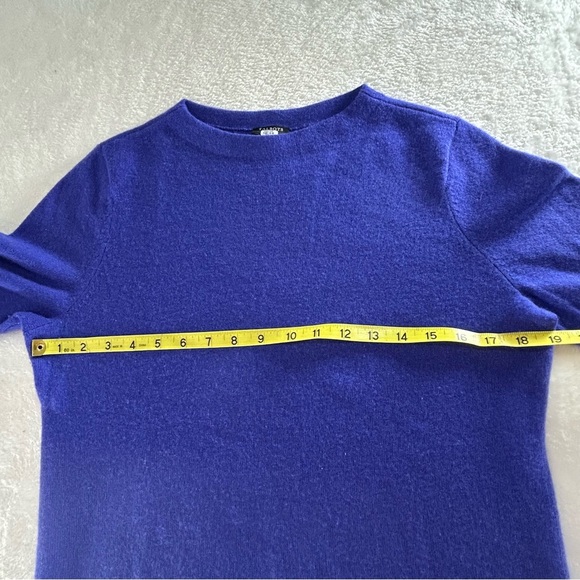 Talbots Blue/Purple Crew Neck Pure Cashmere Sweater Size LP - Picture 3 of 5